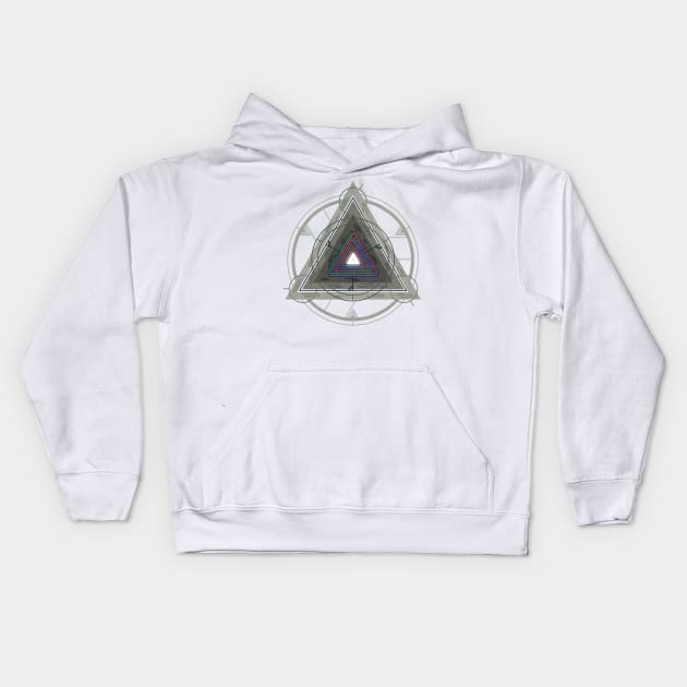 Triangle Study Kids Hoodie by againstbound